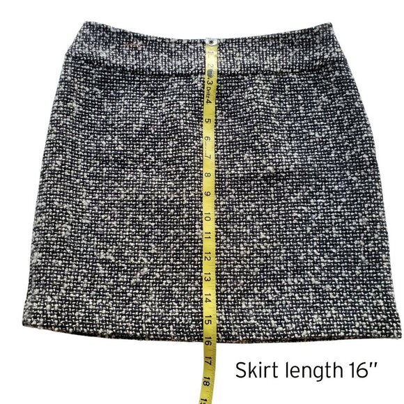 INC Tweed Boucle Fringe Trim Jacket Skirt Suit Set Clueless Chanel Vibe Size 4P - Picture 10 of 16